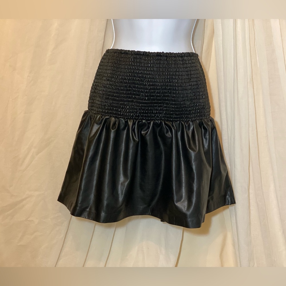 Faux leather bubble skort - brand is Mustard Seed